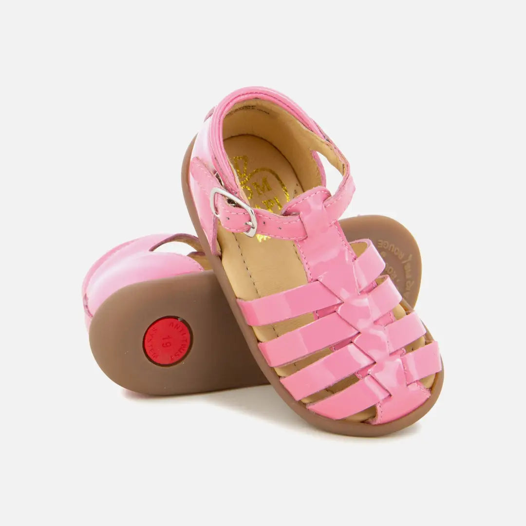 Pom Dapi STAND-UP STRAP CUIR LISSE ROSE