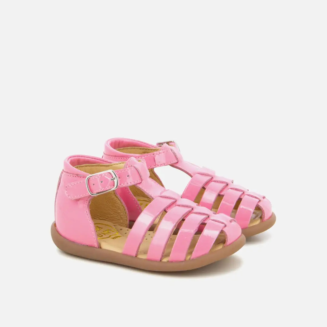 pom dapi STAND-UP STRAP CUIR LISSE ROSE