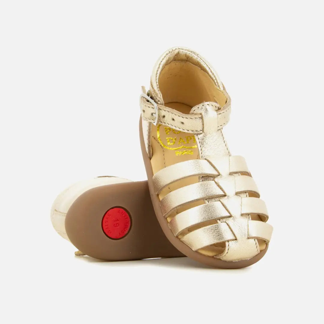 Pom Dapi STAND-UP STRAP CUIR METALLISE DORÉ