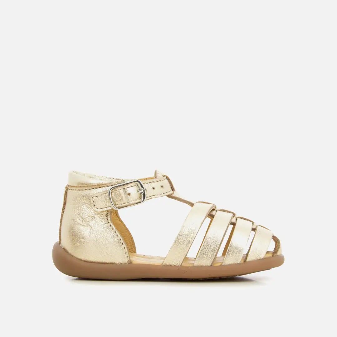 Pom Dapi STAND-UP STRAP CUIR METALLISE DORÉ