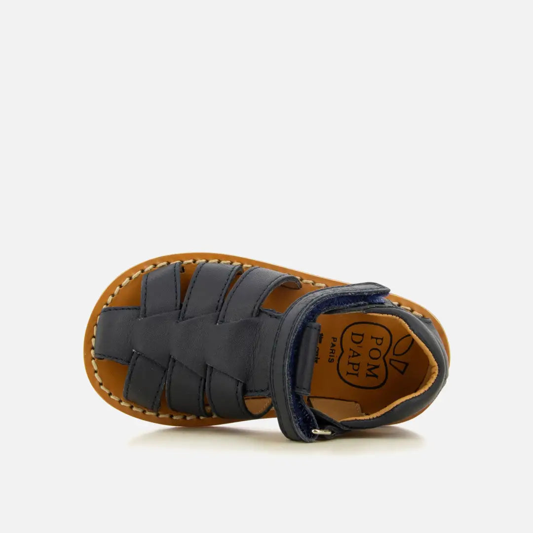 Pom Dapi WAFF PAPY CUIR LISSE BLEU