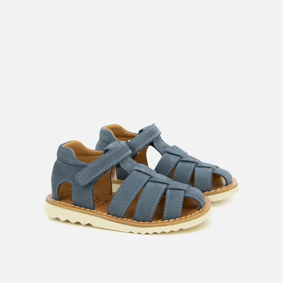 pom dapi WAFF PAPY CUIR NUBUCK BLEU