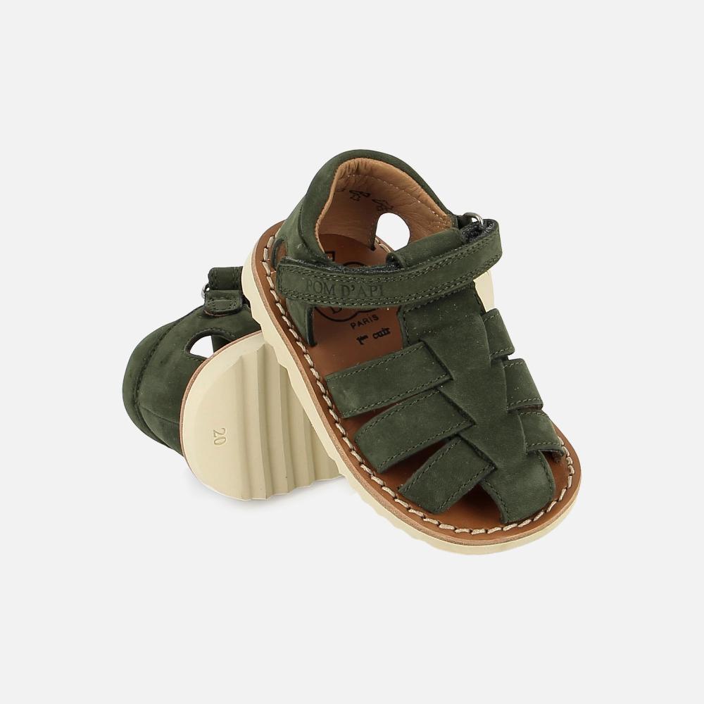 Pom Dapi WAFF PAPY CUIR NUBUCK VERT