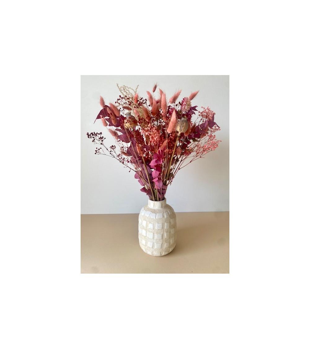 pompon bazar BOUQUET ROMANTIQUE VIEUX ROSE Grand Format