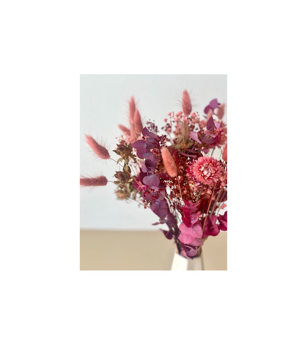 Pompon Bazar BOUQUET ROMANTIQUE VIEUX ROSE Petit Format