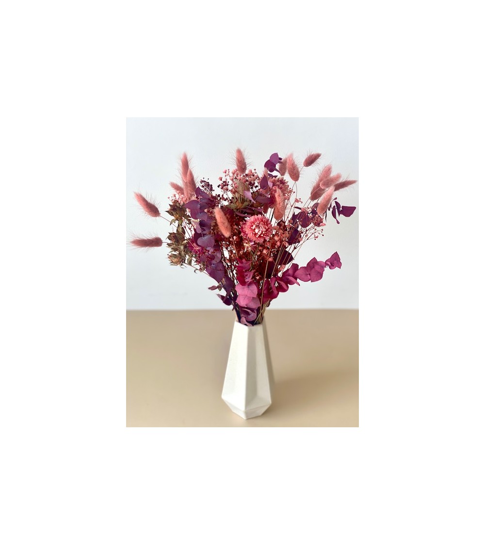 pompon bazar BOUQUET ROMANTIQUE VIEUX ROSE Petit Format