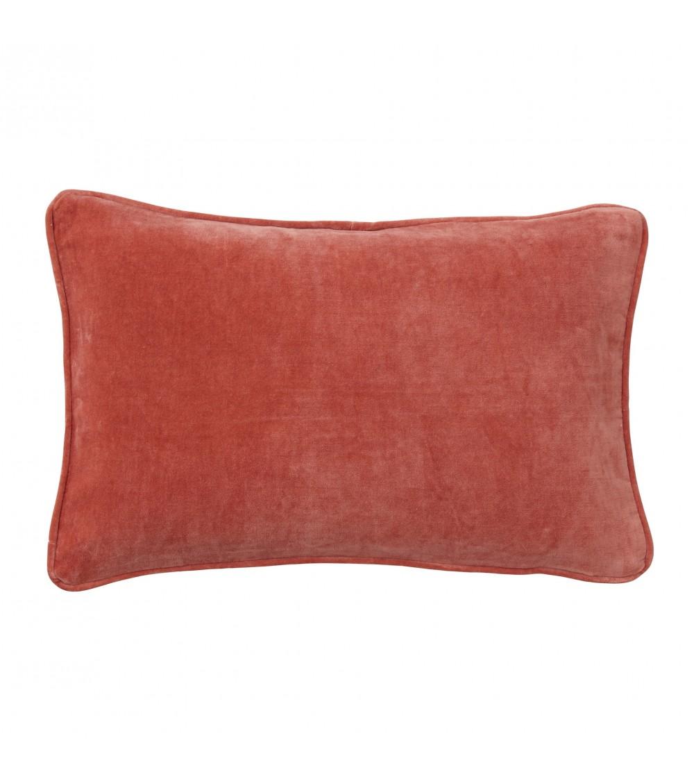pompon bazar COUSSIN en VELOURS 50x33cm couleur TERRACOTTA