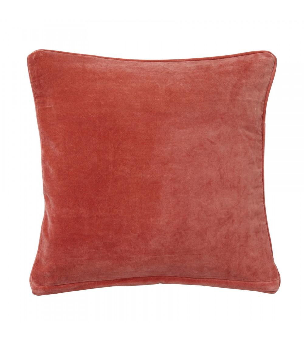 pompon bazar COUSSIN en VELOURS 50x50cm couleur TERRACOTTA