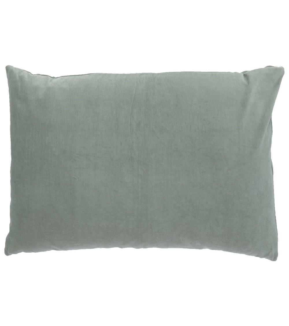 pompon bazar COUSSIN en VELOURS 75x50cm couleur CELADON