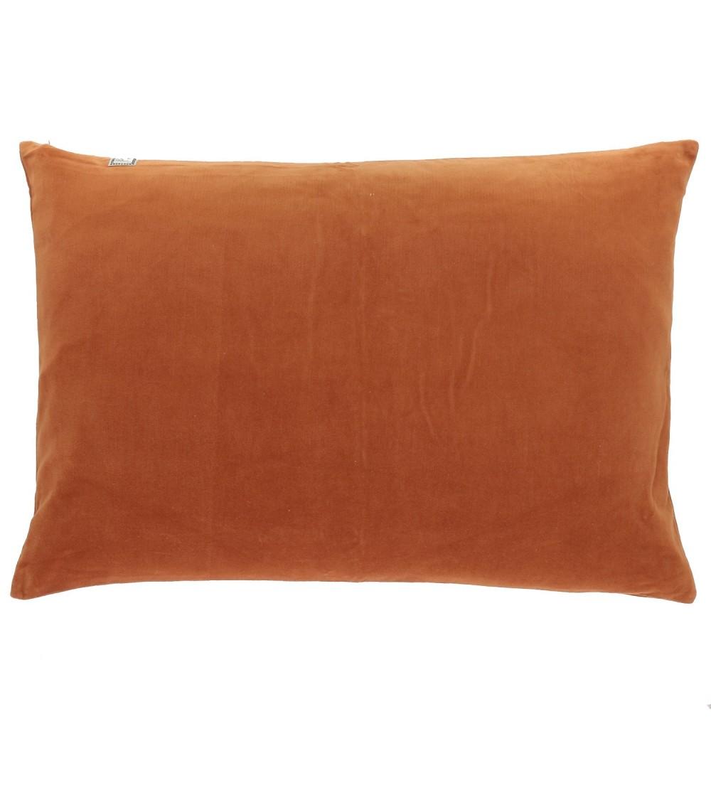Pompon Bazar COUSSIN En VELOURS 75x50cm Couleur ORANGE