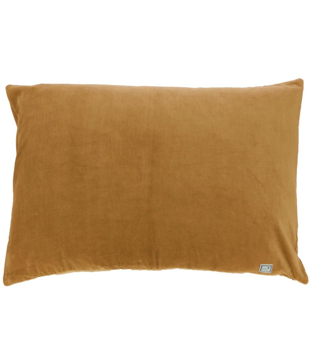 Pompon Bazar COUSSIN En VELOURS 75x50cm Couleur TABAC
