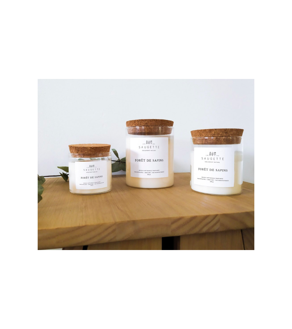 Pompon Bazar FORÊT De SAPINS - BOUGIE ARTISANALE PARFUMÉE à La CIRE DE SOJA NATURELLE
