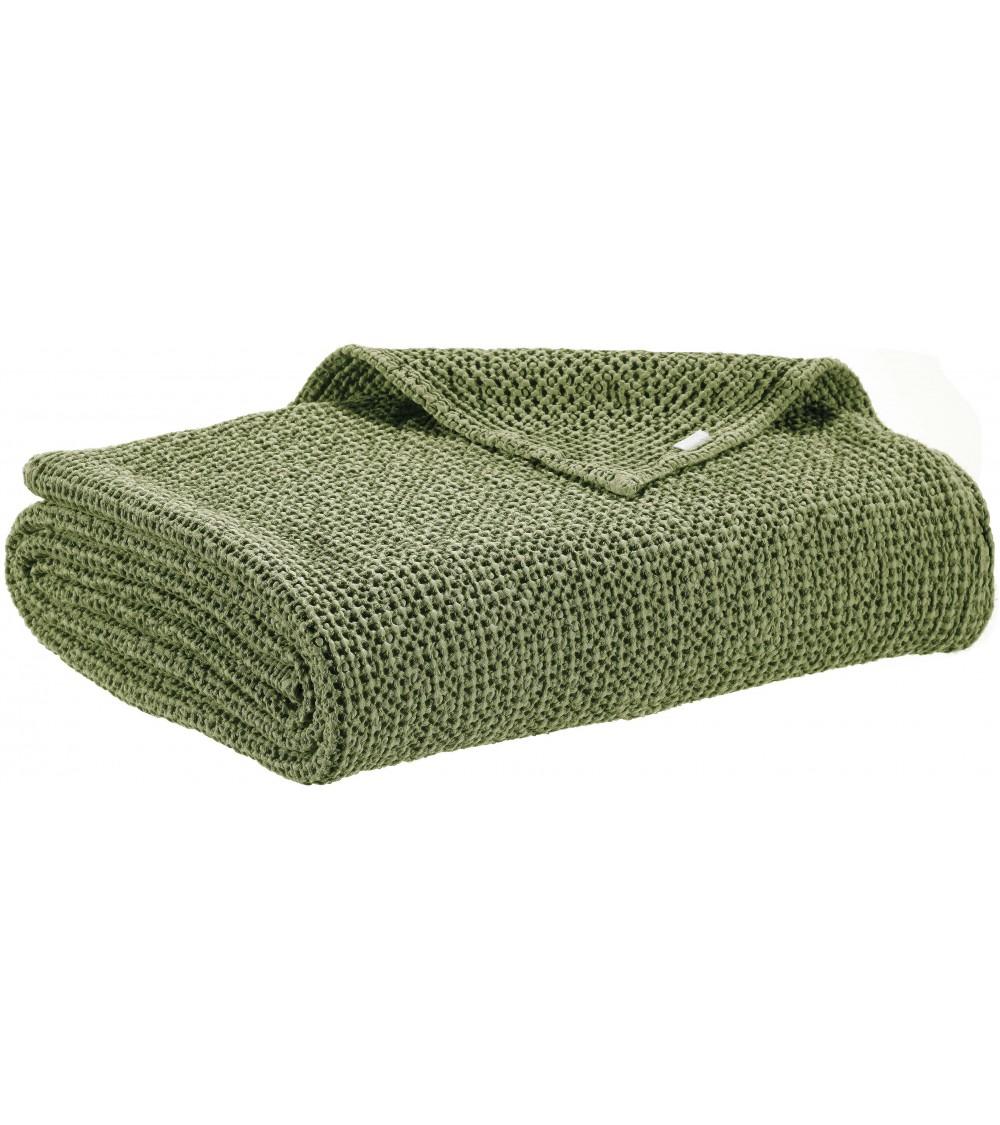 pompon bazar JETE de LIT couleur EUCALYPTUS en COTON