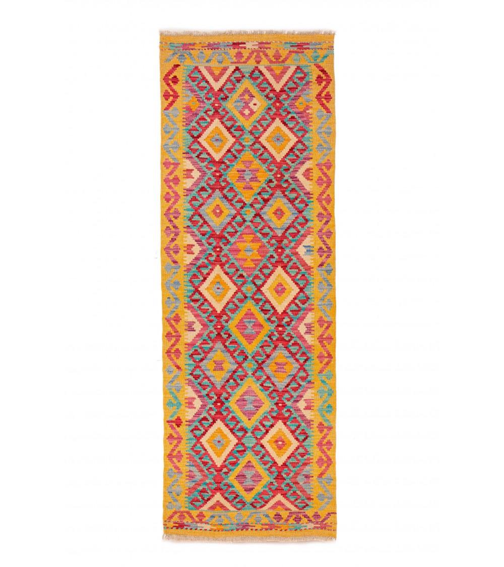 pompon bazar KILIM AFGHAN PACHTOUNE de COULOIR 186 x 66 cm