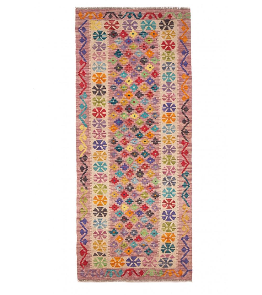 pompon bazar KILIM AFGHAN PACHTOUNE de COULOIR 199 x 86 cm