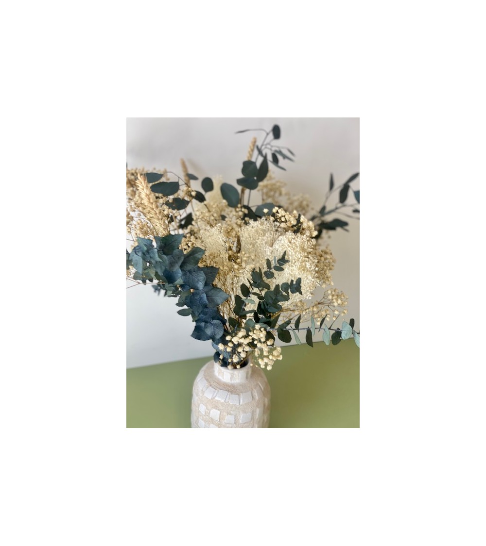 Pompon Bazar BOUQUET CHAMPÊTRE BLANC Grand Format