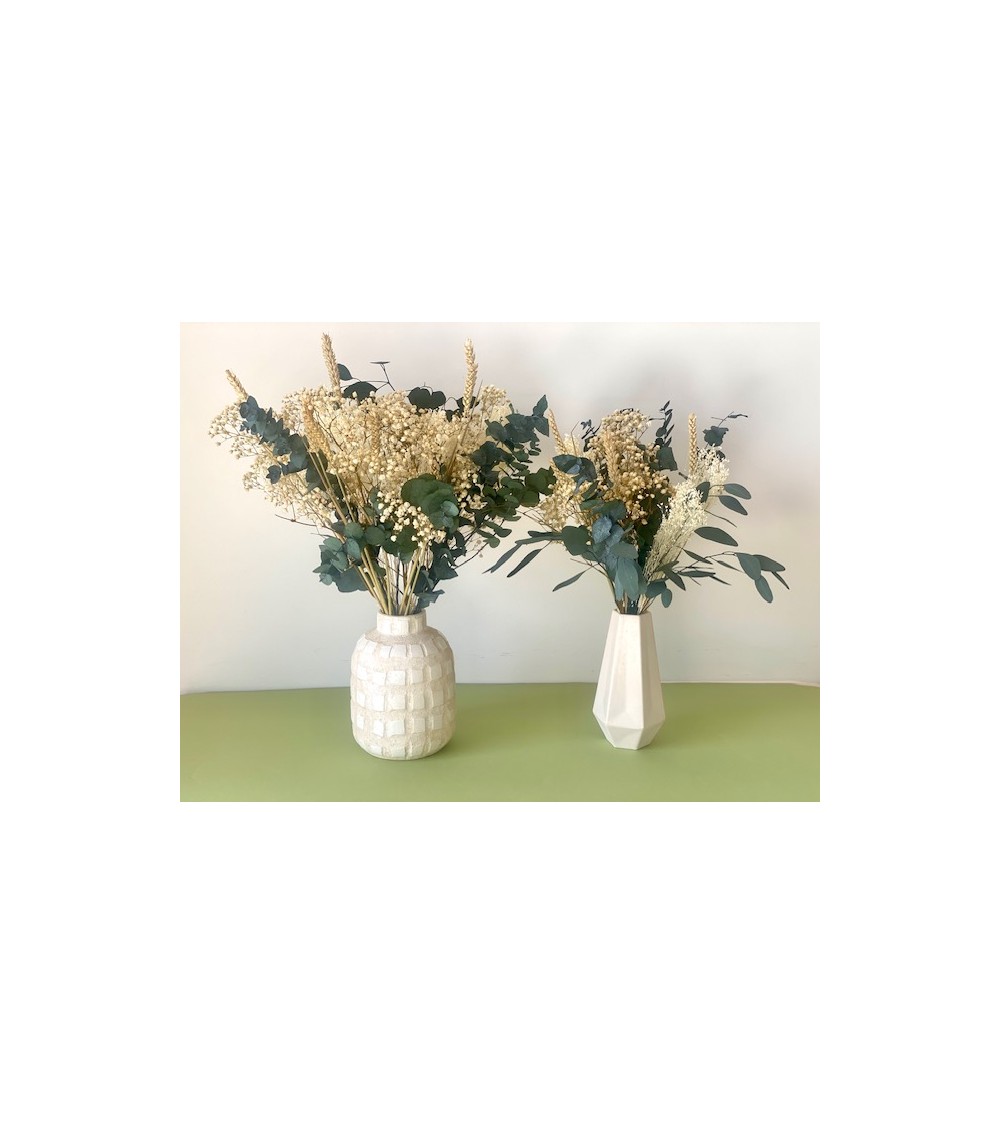 Pompon Bazar BOUQUET CHAMPÊTRE BLANC Petit Format