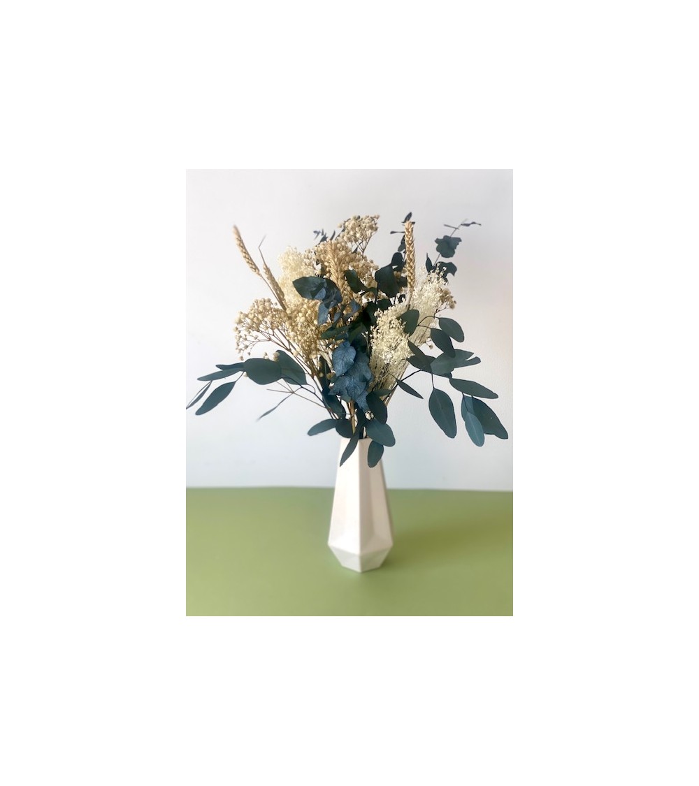 pompon bazar BOUQUET CHAMPÊTRE BLANC Petit Format