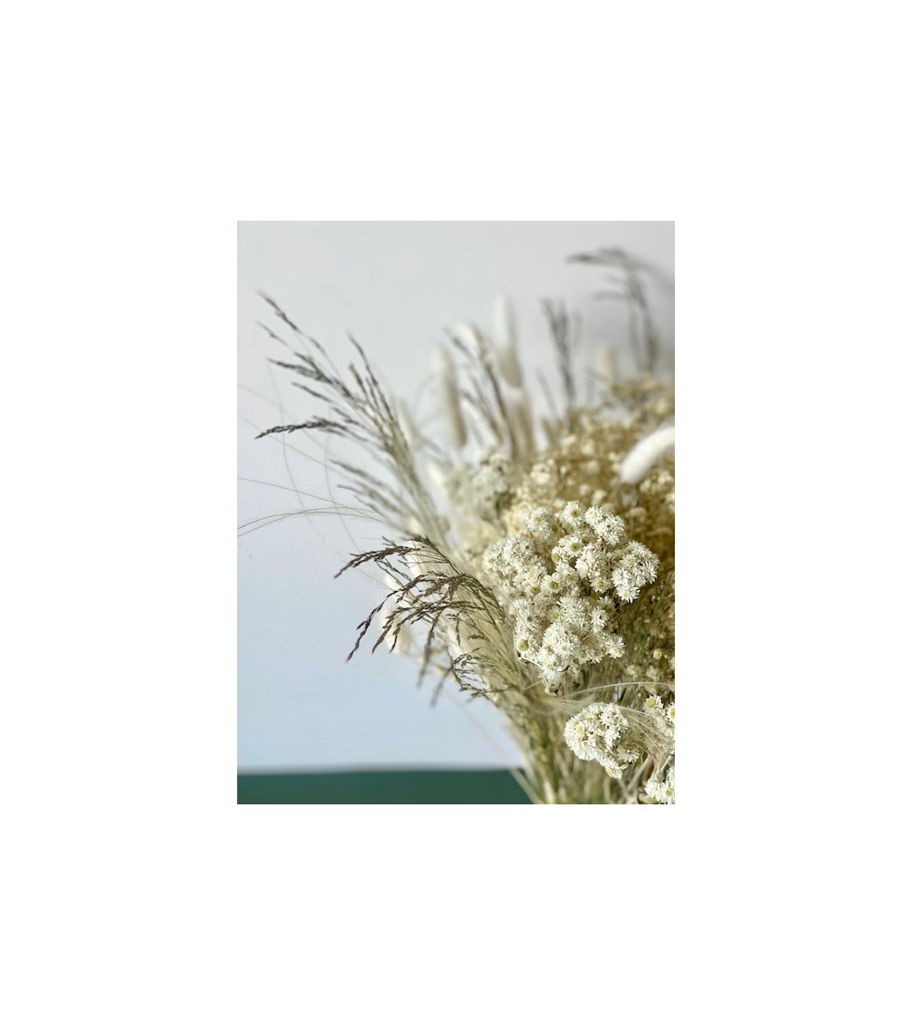 Pompon Bazar BOUQUET SAUVAGE BLANC Grand Format