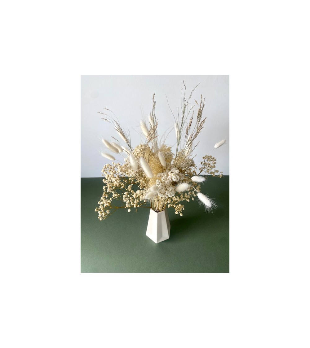 Pompon Bazar BOUQUET SAUVAGE BLANC Petit Format