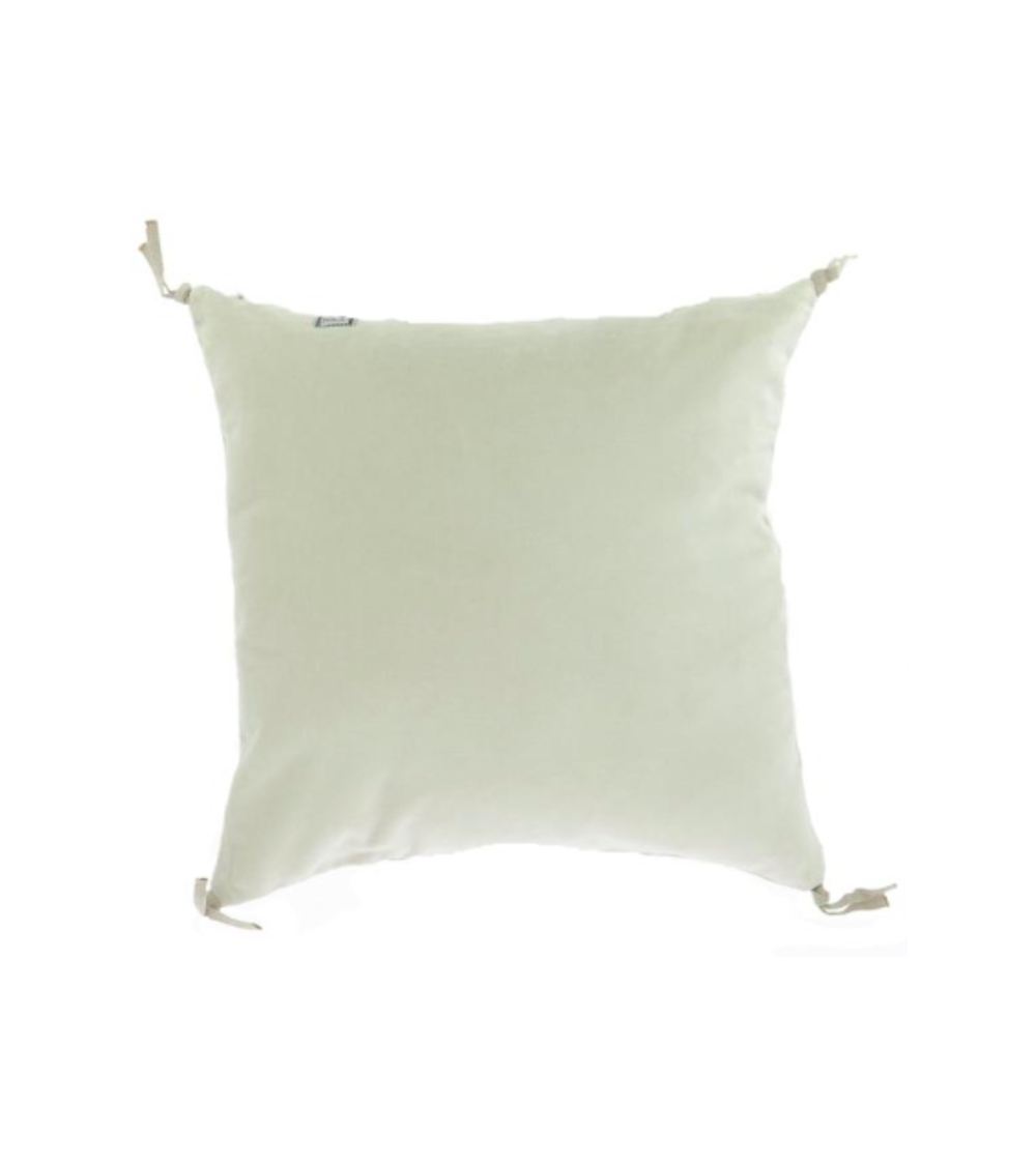 Pompon Bazar COUSSIN En VELOURS 45x45cm ECRU