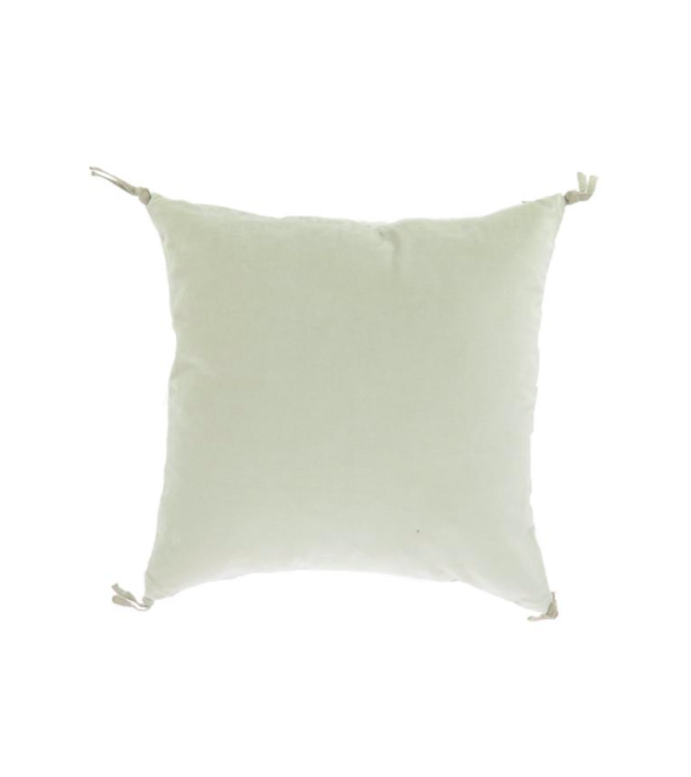 pompon bazar COUSSIN en VELOURS 45x45cm ECRU
