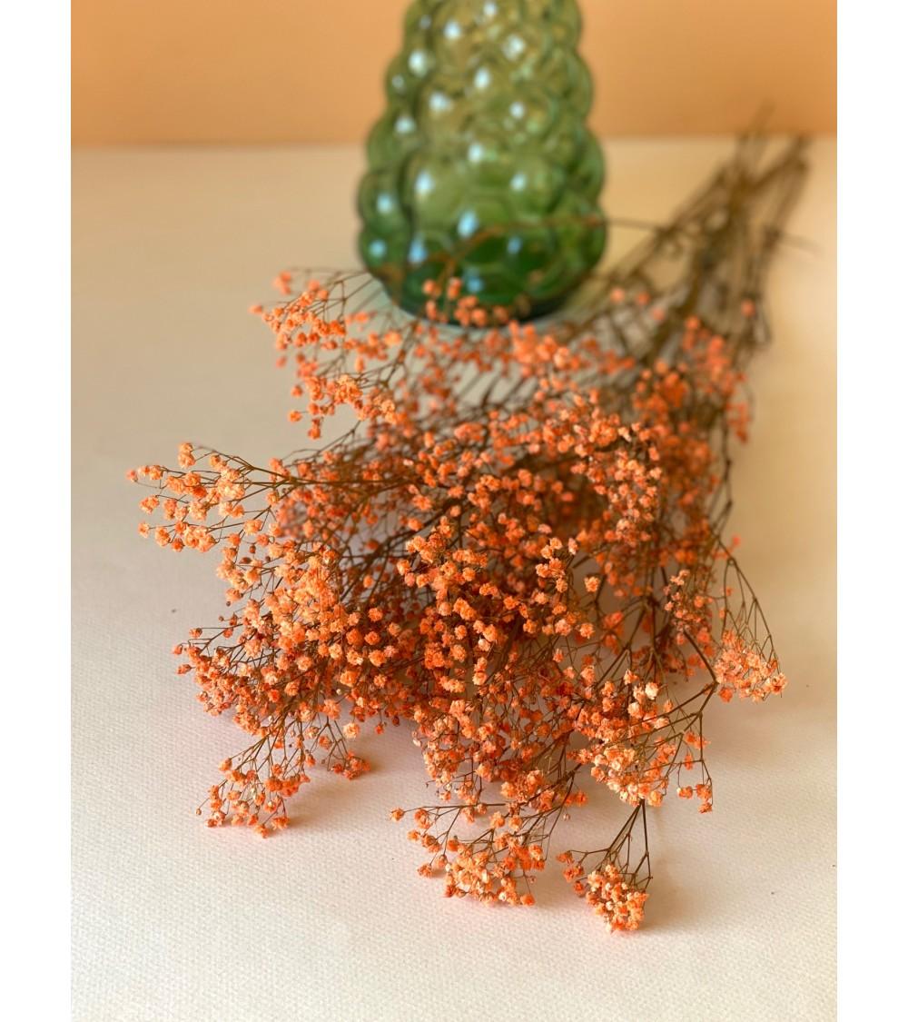 pompon bazar GYPSOPHILE PRESERVE ORANGÉ
