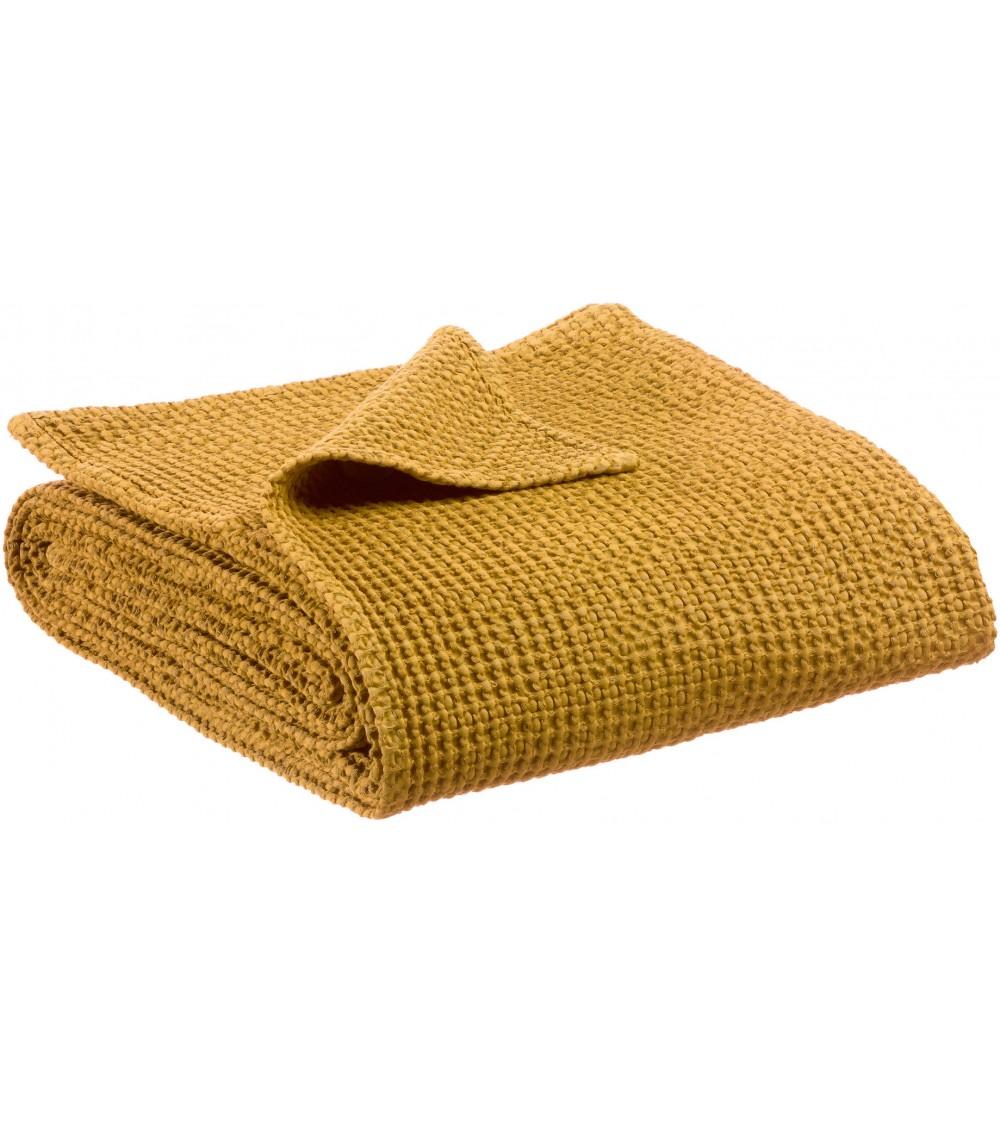 pompon bazar JETE de LIT couleur SAFRAN en COTON