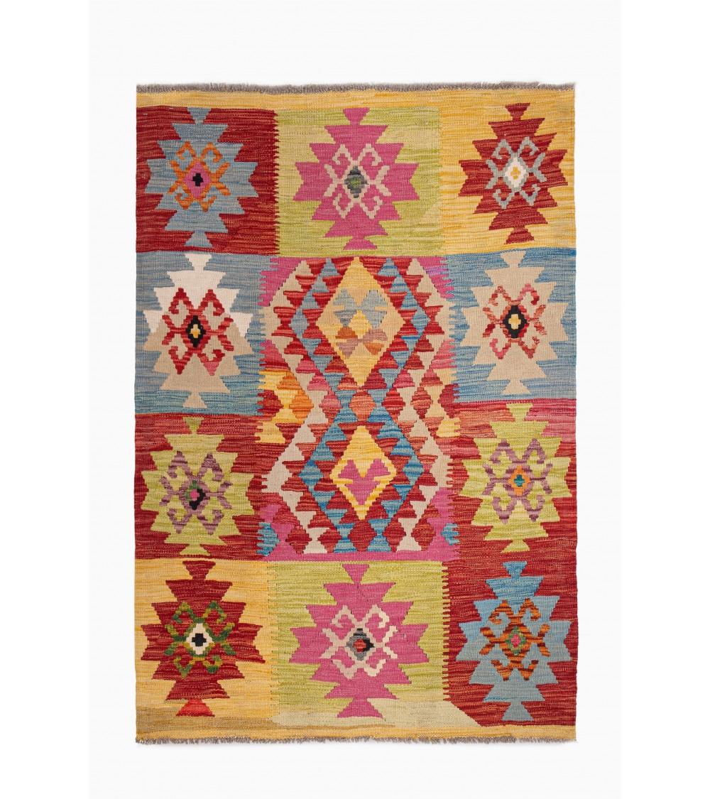 pompon bazar KILIM AFGHAN PACHTOUNE 145 x 100 cm