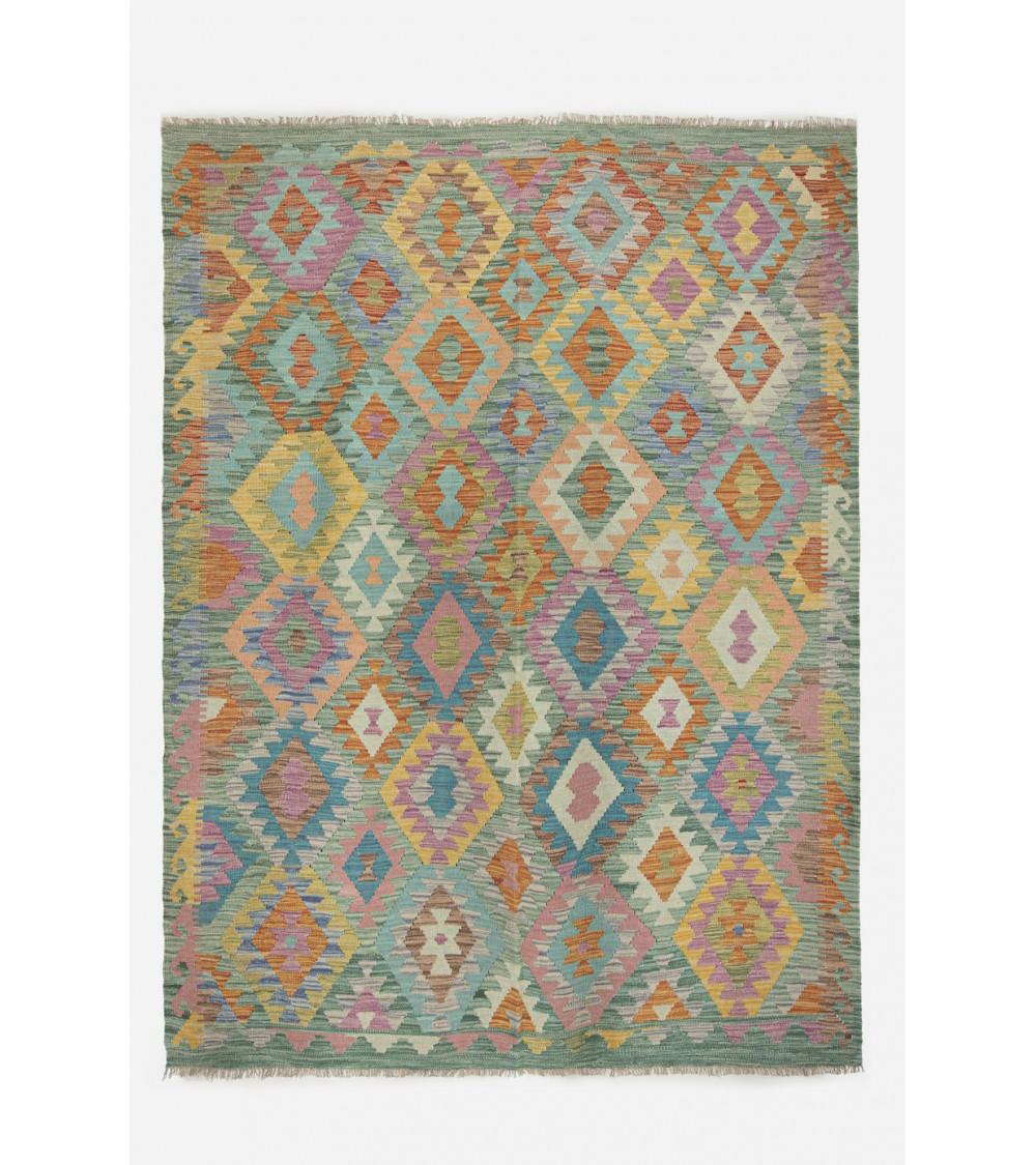pompon bazar KILIM AFGHAN PACHTOUNE 232 x 175 cm