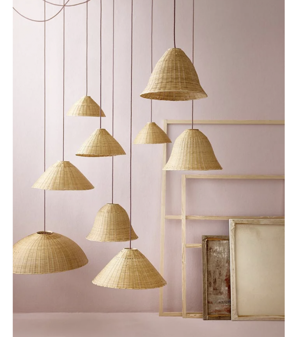 Pompon Bazar LUMINAIRE CLOCHE En BAMBOU
