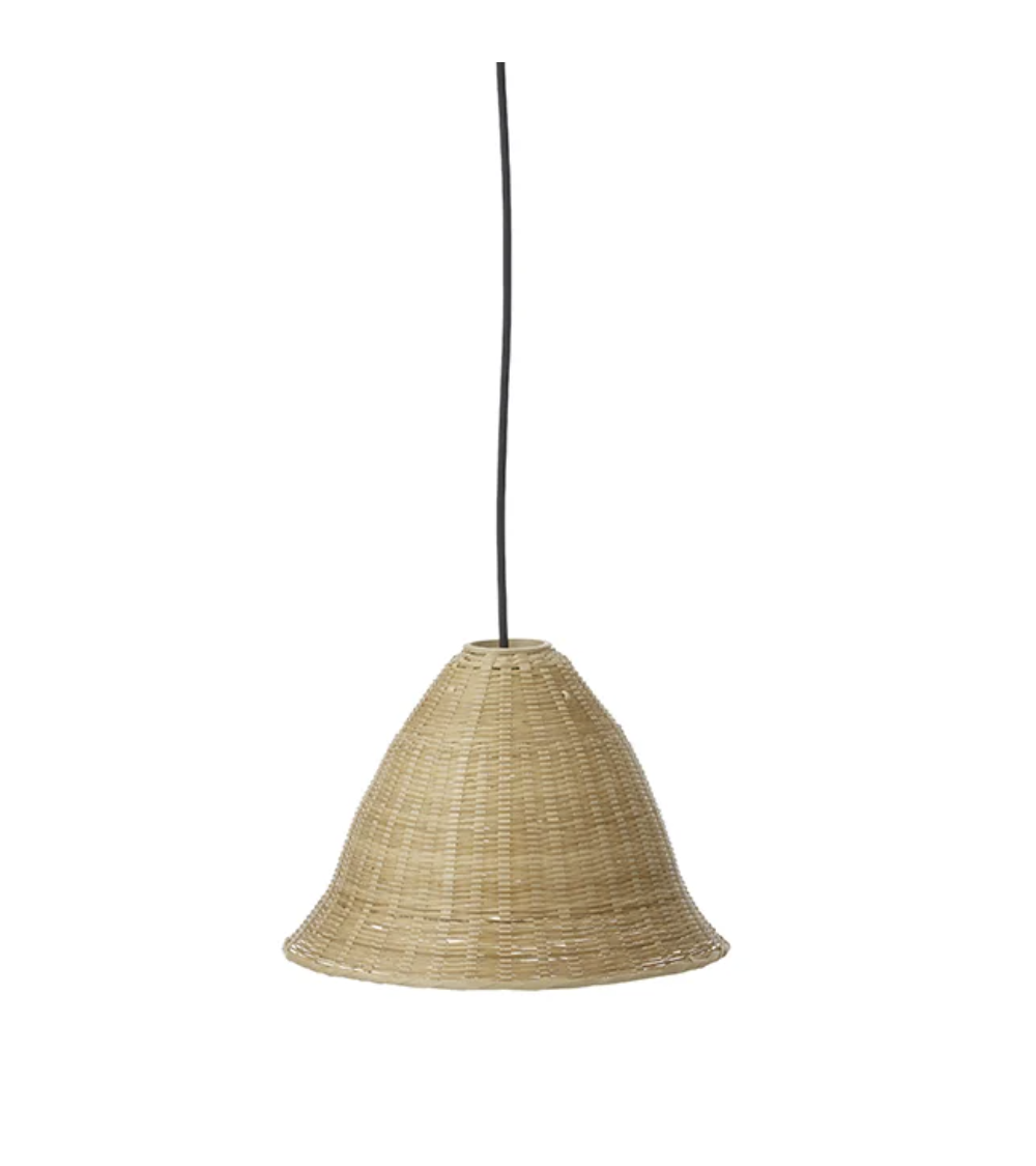 pompon bazar LUMINAIRE CLOCHE en BAMBOU