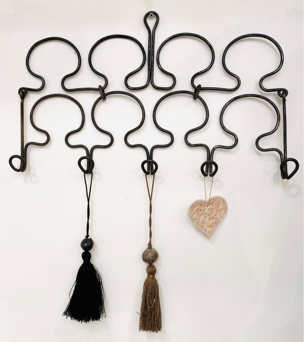 pompon bazar PORTE MANTEAU en FER FORGE