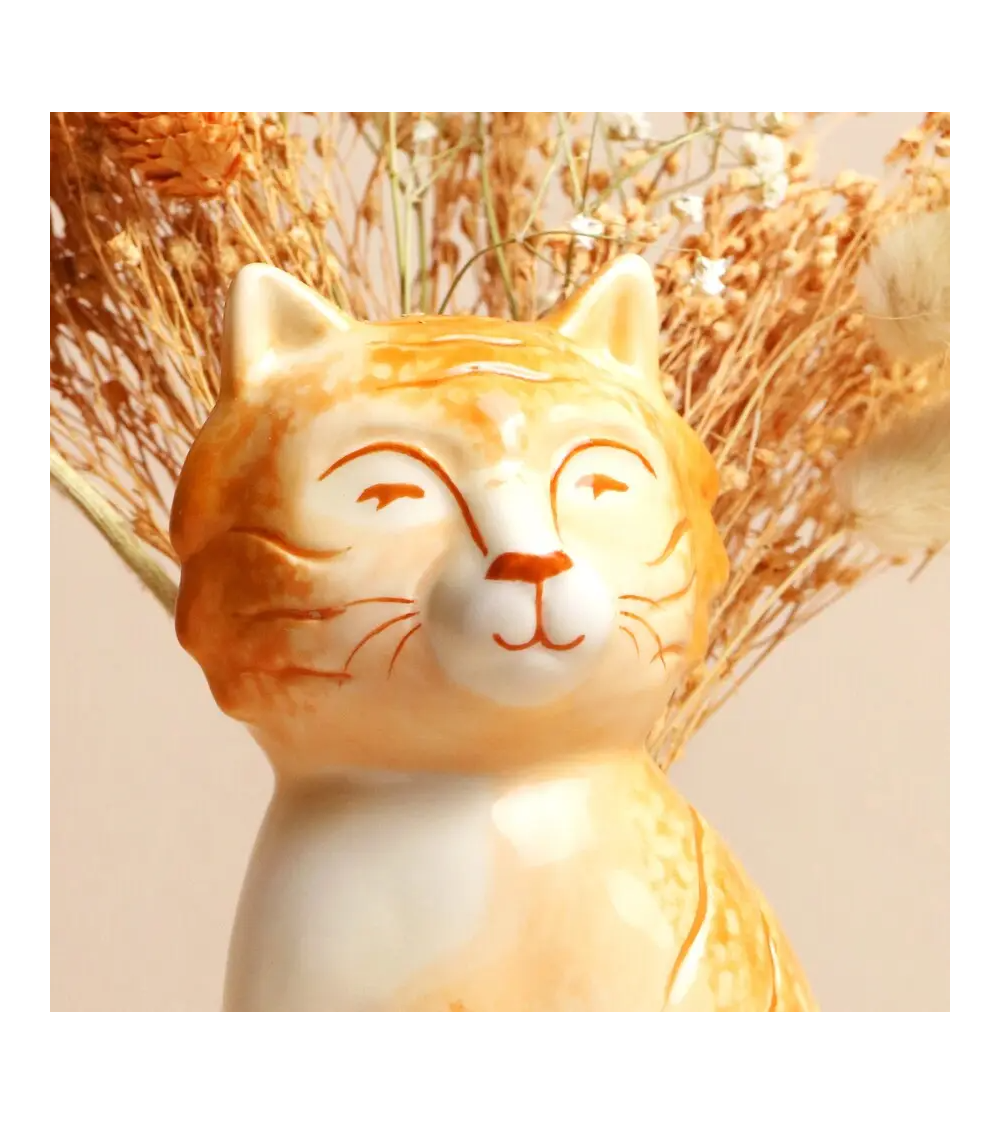 Pompon Bazar VASE En CERAMIQUE "CHAT" 17cm