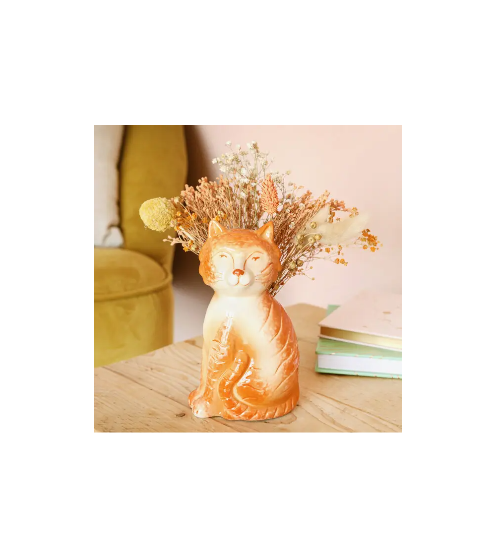 Pompon Bazar VASE En CERAMIQUE "CHAT" 17cm