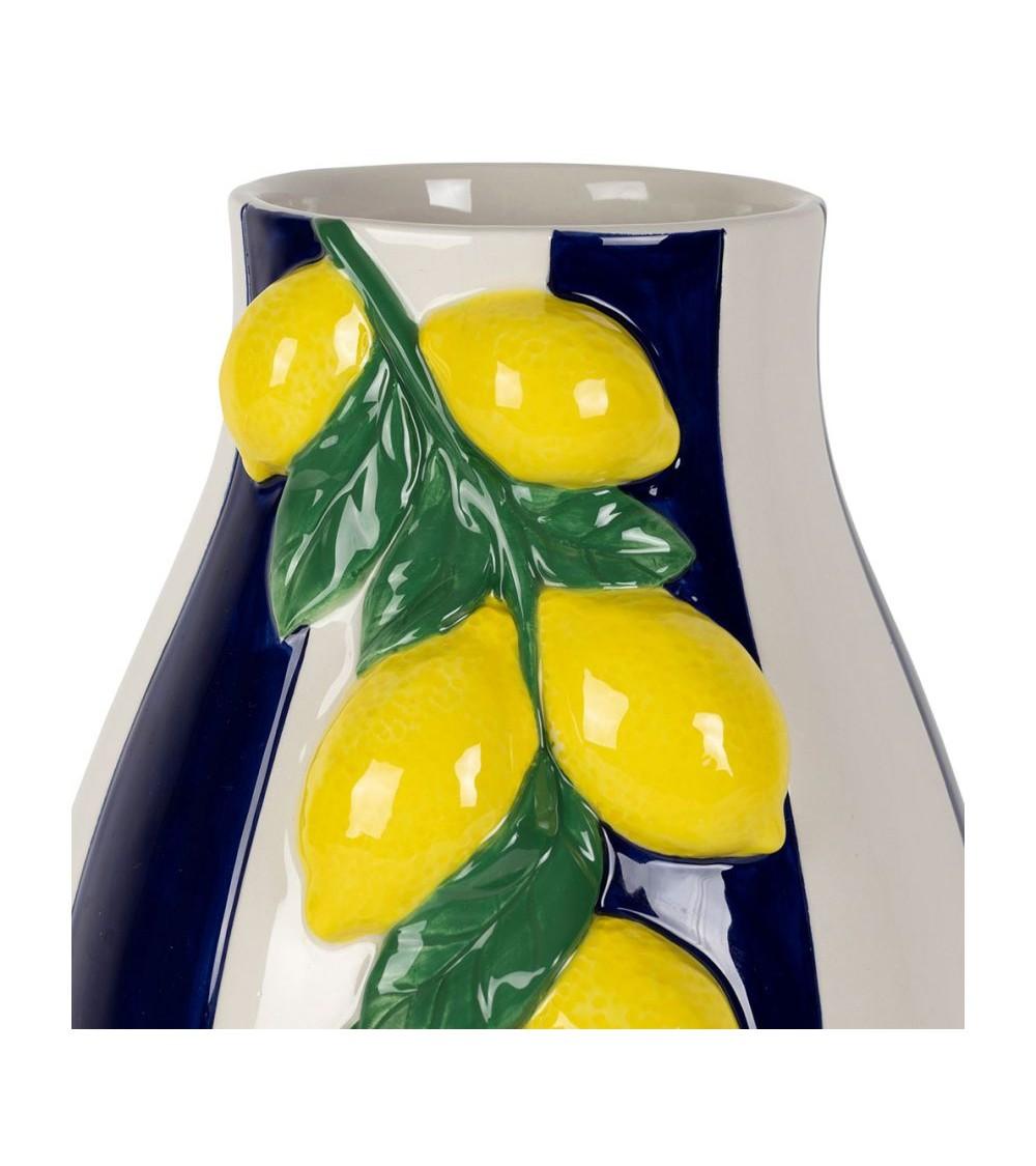 Pompon Bazar VASE En GRES "MEDITERRANEEN" 28cm