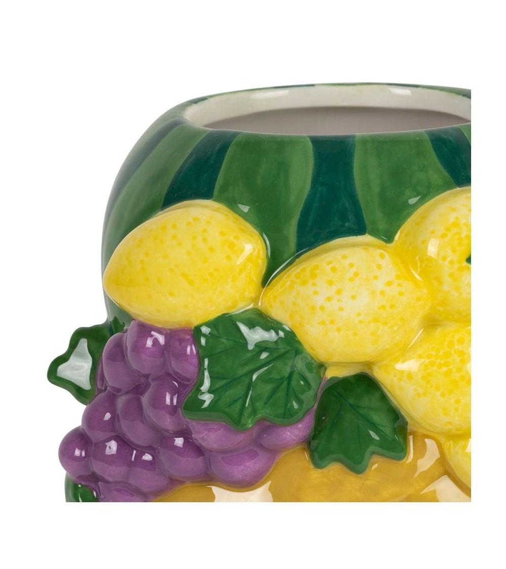 Pompon Bazar VASE En GRES MULTICOLORE 24 5cm