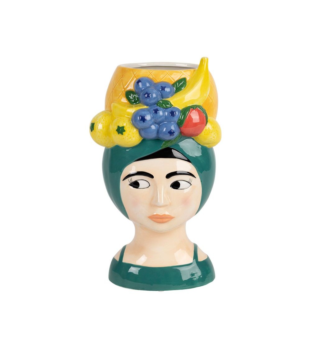 pompon bazar VASE en GRES MULTICOLORE 30cm