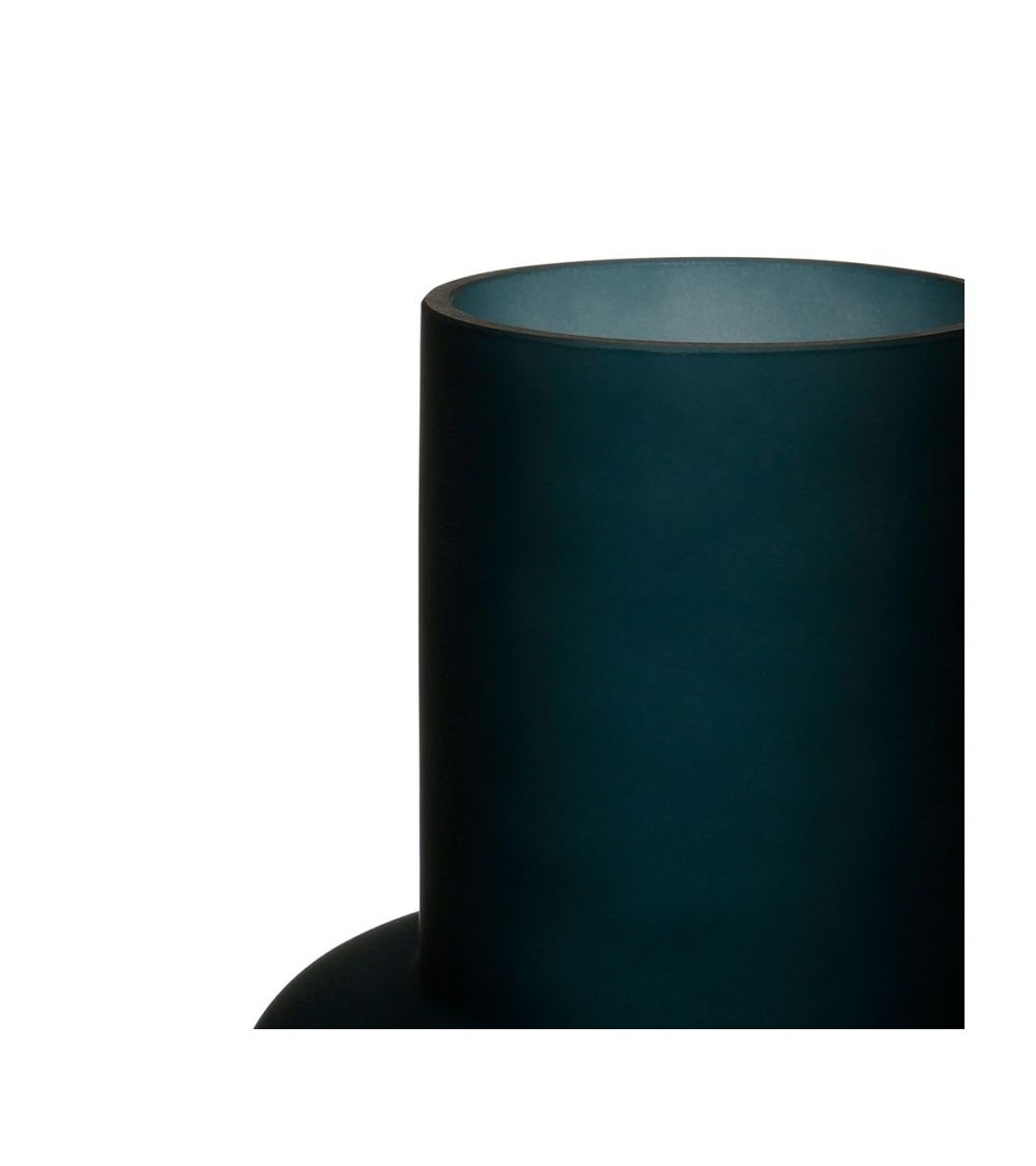 Pompon Bazar VASE En VERRE BLEU 25cm