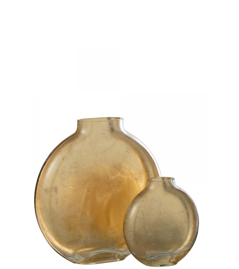 Pompon Bazar VASE En VERRE TRANSPARENT/OR 25 5cm