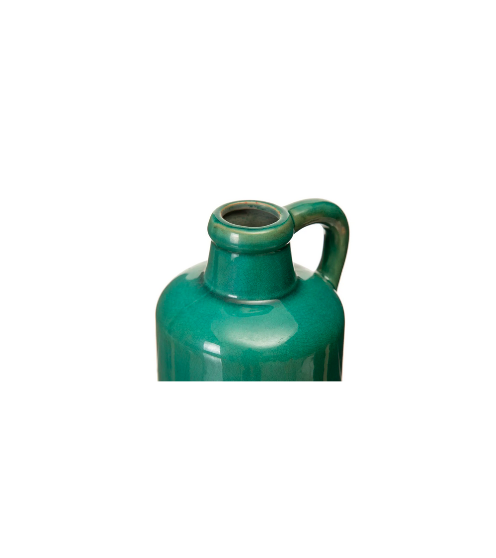 Pompon Bazar VASE TURQUOISE En CERAMIQUE 30cm