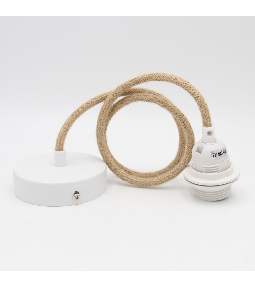 Pompon Bazar SUSPENSION COQUILLAGE En ROTIN Petit Format