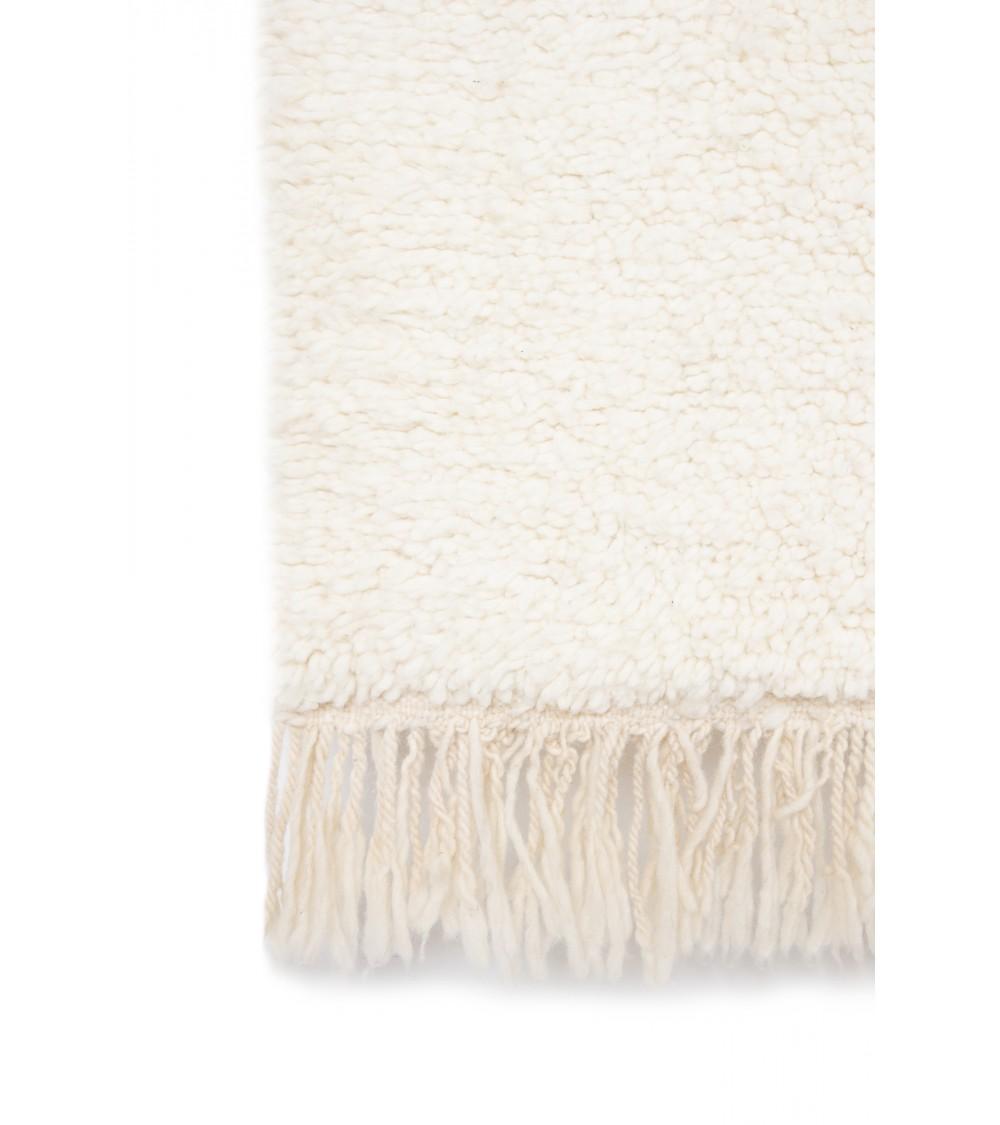 Pompon Bazar TAPIS BERBERE BENI OURAIN ECRU 240 X 152 Cm