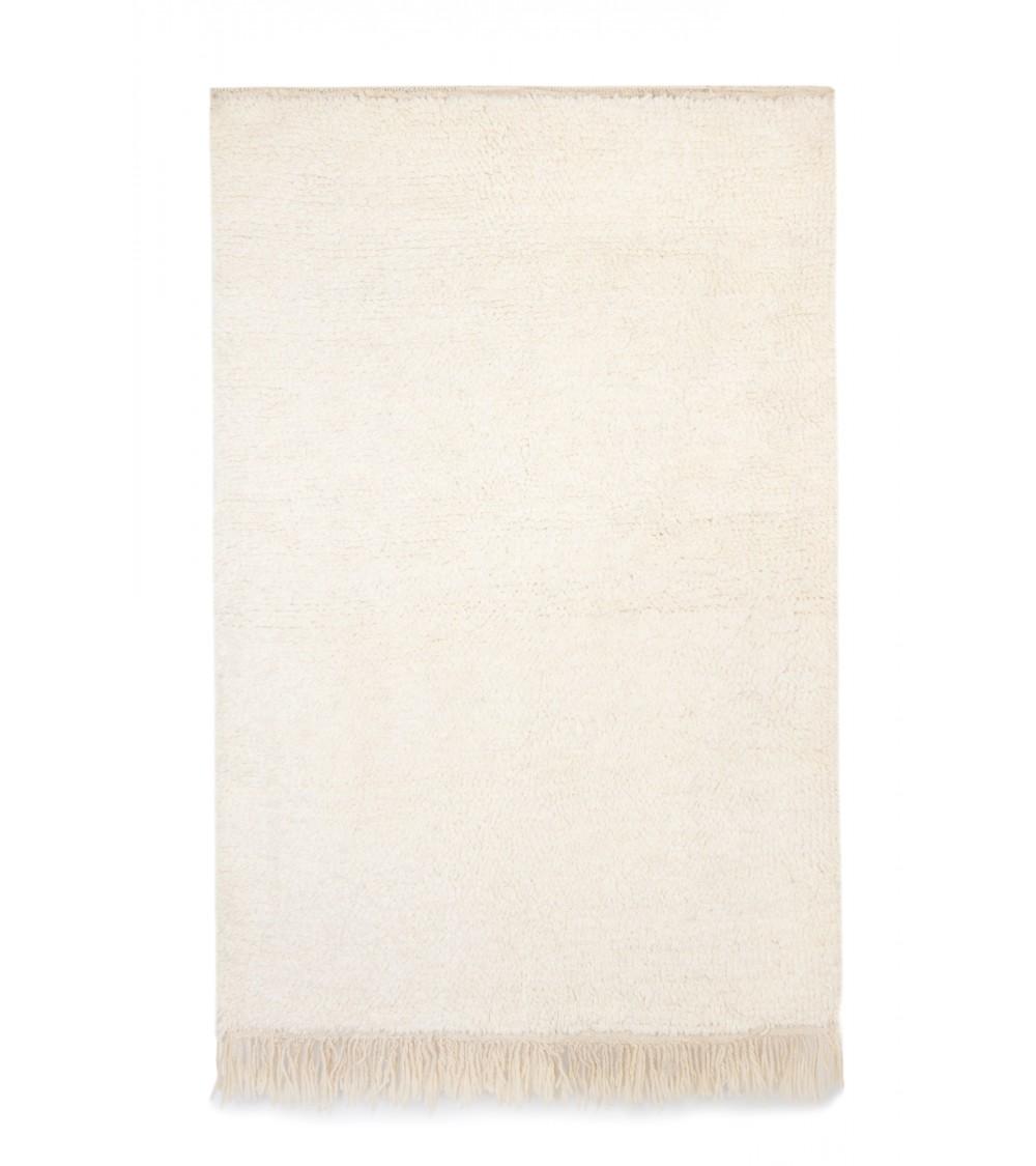 pompon bazar TAPIS BERBERE BENI OURAIN ECRU 242 x 162 cm