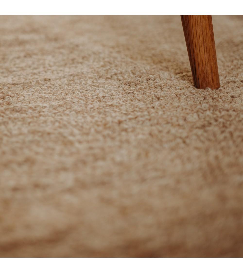 Pompon Bazar TAPIS En COTON RECYCLE BEIGE "LUCA" 150 X 100 Cm