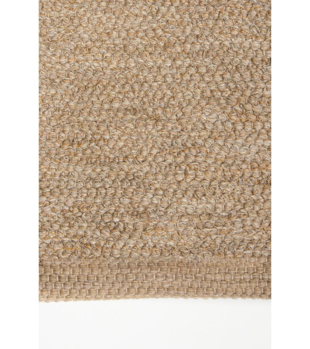 Pompon Bazar TAPIS En COTON RECYCLE BEIGE "LUCA" 200 X 140 Cm