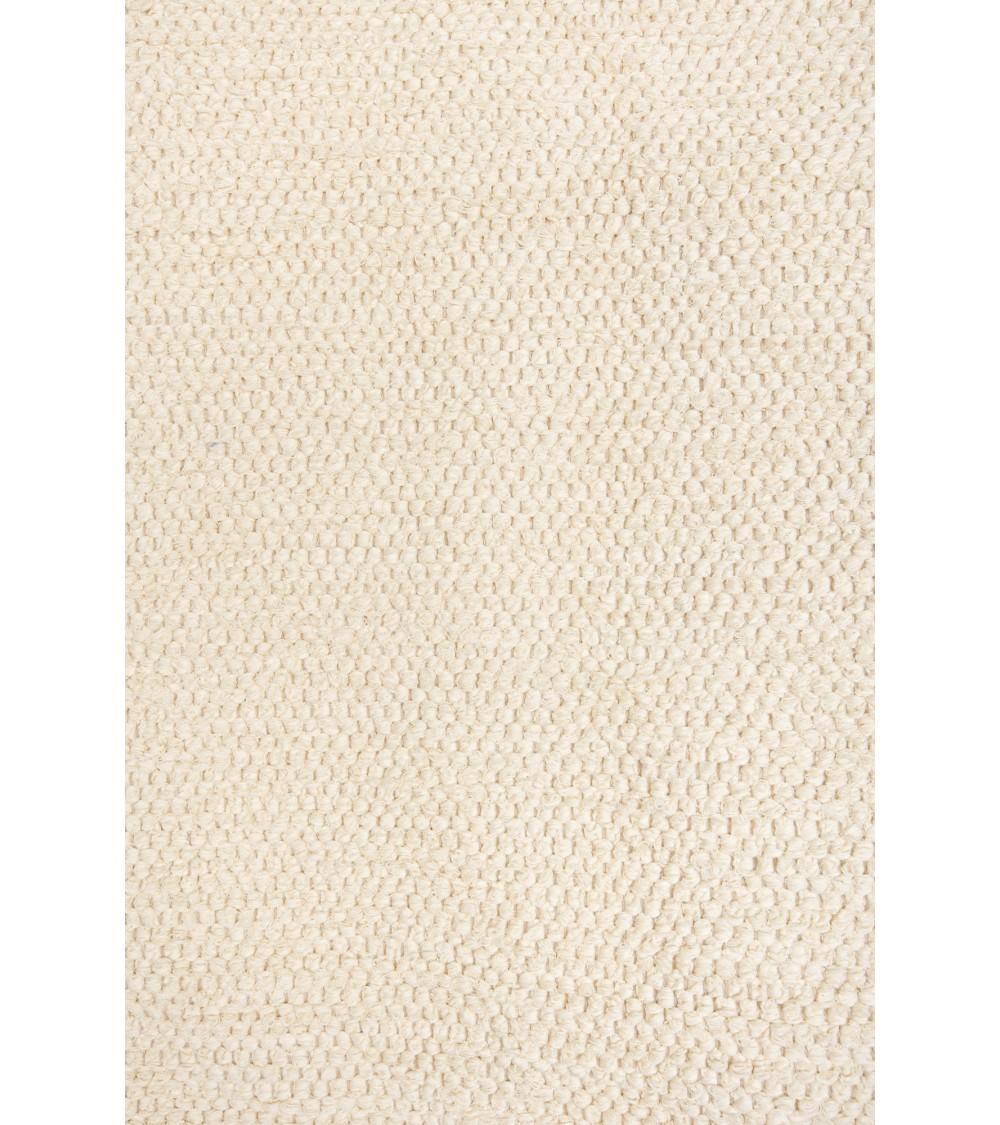 Pompon Bazar TAPIS En COTON RECYCLE ECRU "LUCA" 240 X 170 Cm