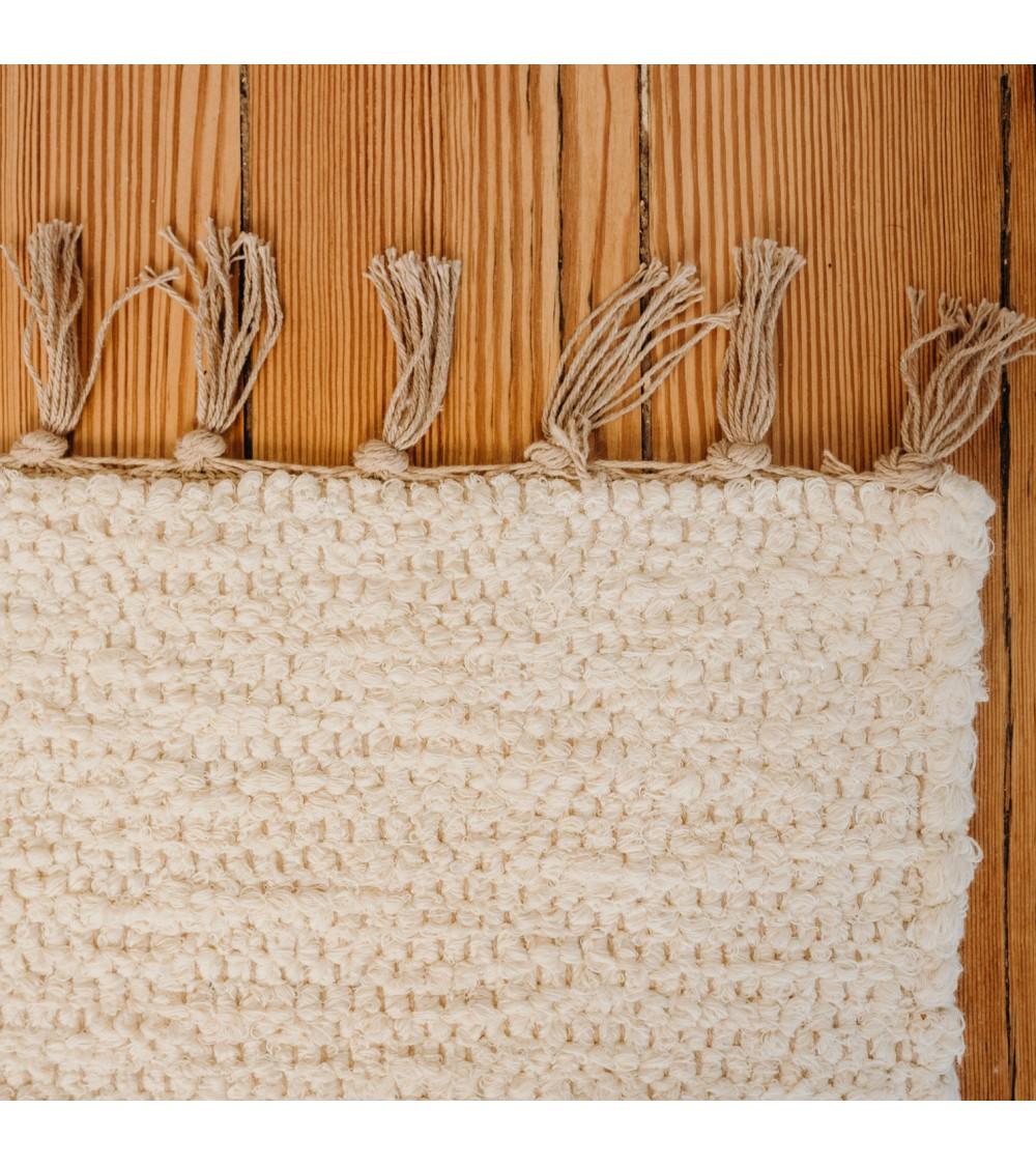 Pompon Bazar TAPIS En COTON RECYCLE ECRU "LUCA" 250 X 200 Cm