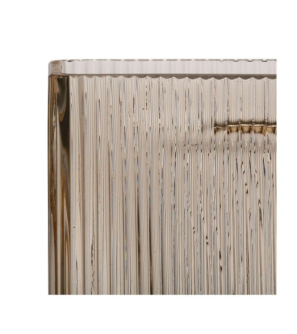 Pompon Bazar VASE En VERRE STRIE Couleur NUDE 19 5cm