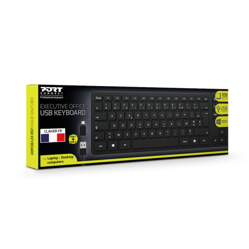 Pompon Bazar Clavier Filaire USB Professionnel Qwerty